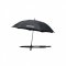 Čierny dáždnik RAVENOL / veľký 130 cm priemer