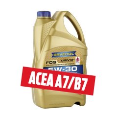 4+1Free: RAVENOL FDS /FORD M2C913-D/ SAE 5W-30 A7/B7, 5L
